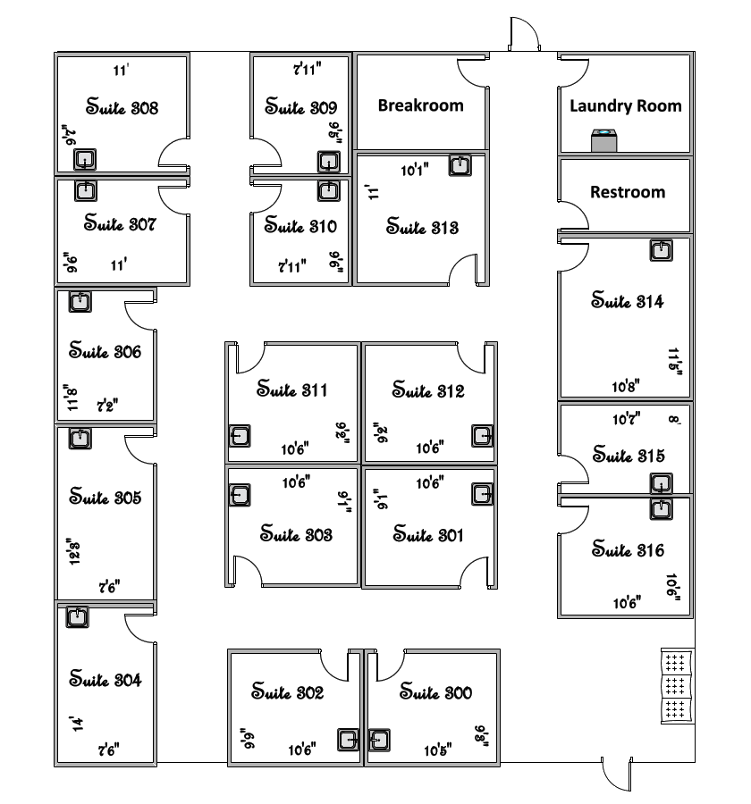 Michi Salon Suite Layout